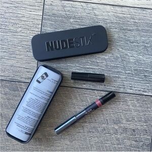 NEW Nudestix Gel Color Lip + Cheek Balm in Travel Tin with Mirror
